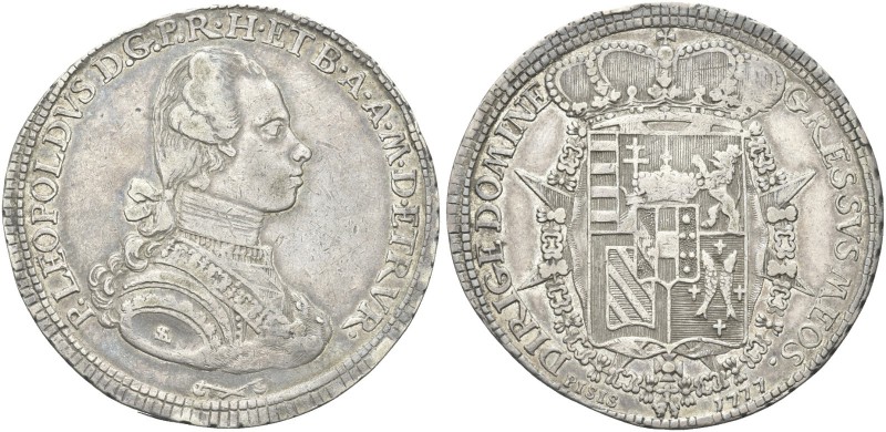 FIRENZE. Pietro Leopoldo I d’Asburgo Lorena, 1765-1790. Francescone 1777. Ag gr....