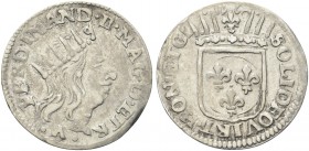 LIVORNO. Ferdinando II de’ Medici, 1621-1670. Luigino 1663. Ag gr. 2,29 Dr. FERDINAND II MAG D ETR. Testa a d. coronata con lunga capigliatura. Rv. SO...