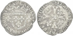 MANTOVA. Carlo II Gonzaga di Gonzaga Nevers, 1647-1665. Douzain o Quinzain con contromarca. Mi gr. 1,77 Dr. CAROLVS ...G DVX MANT MONT ET A P. Scudo c...