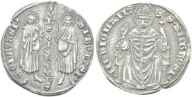 MILANO. Giovanni Visconti, Arcivescovo e signore di Milano, 1349-1354. Grosso. Ag gr. 2,68 Dr. S GERVASI’- S PROTASI.’ I Santi Gervasio e Protasio sta...