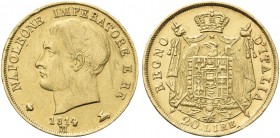 MILANO. Napoleone I Re d’Italia, 1805-1814. 20 Lire 1814 puntali sagomati. Au Simile al precedente, ma puntali sagomati. Pag. 24a; Gig. 93; Fried. 7....