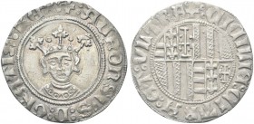 NAPOLI. Alfonso I d’Aragona, 1442-1458. Reale o Grossone. Ag gr. 2,99 Dr. ALFONSVS D GRATIA REX. Busto coronato frontale. Rv. CICILIE CITRA ET VLTRA. ...