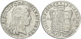 NAPOLI. Ferdinando IV (I) di Borbone, 1759-1816. Piastra da 120 Grana 1802 sigle m/AP. Ag gr. 26,28 Simile al precedente. Pannuti Riccio 3; Gig. 65; M...