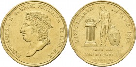 NAPOLI. Ferdinando IV (I) di Borbone, 1816-1825. 30 Ducati 1818. Au Come precedente. Pannuti Riccio 1; Pag. 78b; Gig. 1; Fried. 855.
Rara. Piacevole....