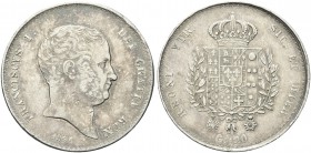 NAPOLI. Francesco I di Borbone, 1825-1830. Piastra da 120 Grana 1826. Ag gr. 27,49 Simile al precedente. Pannuti Riccio 8; Pag. 111; Gig. 8.
Rara. Co...