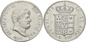 NAPOLI. Ferdinando II di Borbone, 1830-1859. Piastra da 120 Grana 1853. Ag Simile al precedente. Pannuti Riccio 82; Gig. 84; MIR 503/2.
q. FDC