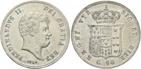 NAPOLI. Ferdinando II di Borbone, 1830-1859. Mezza Piastra da 60 Grana 1856. Ag Simile al precedente. Pannuti Riccio 110; Gig. 112; MIR 507/9.
Più ch...