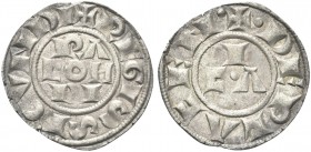 PIACENZA. Monetazione comunale col nome di Corrado II, 1140-1313. Piacentino antico. Ag gr. 0,91 mm. 18,5 Dr. REGIS SECVNDI. RA / CON / DI su tre righ...