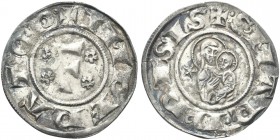 PISA. Repubblica, 1155-1509. Grosso da 12 Denari 1220-1250, simbolo stella. Ag gr. 1,63 Dr. IMPERATOR. Grande F accostata da quattro rosette. Rv. S MA...