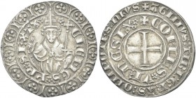 PONTE DELLA SORGA. Clemente VI (Pierre Roger de Beaufort), 1342-1352. Grosso Tornese da 28 Denari. Ag gr. 4,06 Dr. CLEMES PP SEXT (chiavi decussate). ...