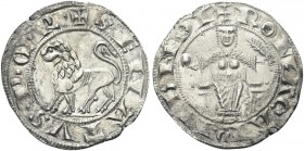 ROMA. Senato Romano, sec. XIII. Emissioni Anonime. Grosso. Ag gr. 3,25 Simile al precedente. Munt. 61; B. 110.
Raro. Buon BB