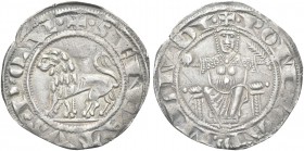 ROMA. Senato Romano, sec. XIII. Emissioni Anonime. Grosso. Ag gr. 3,23 Simile al precedente. Munt. 62; B. 110.
Raro. Lieve fratture di conio. BB