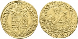 ROMA. Sisto IV (Francesco della Rovere), 1471-1484. Fiorino di camera. Au gr. 3,38 Dr. SIXTVS - QVARTVS - P P. Stemma sormontato da triregno e chiavi ...
