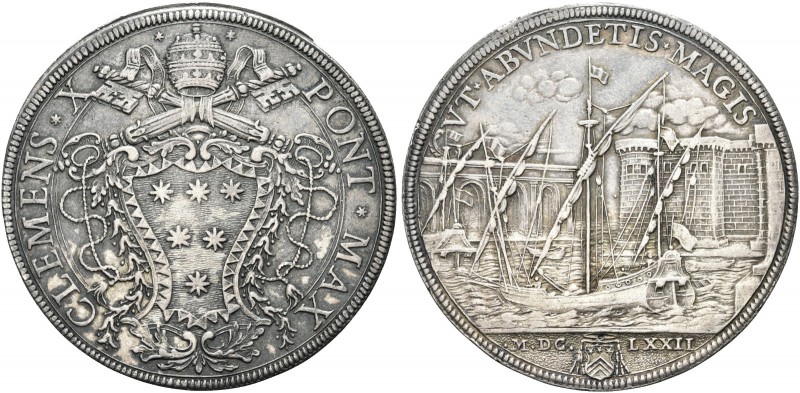 ROMA. Clemente X (Emilio Altieri), 1670-1676. Piastra 1672. Ag gr. 31,89 Dr. CLE...
