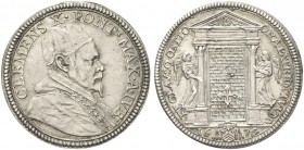 ROMA. Clemente X (Emilio Altieri), 1670-1676. Testone anno giubilare 1675. Ag gr. 9,66 Dr. CLEMENS X PONT MAX A IVB. Busto a d. Rv. ORA PATREM TVVM - ...