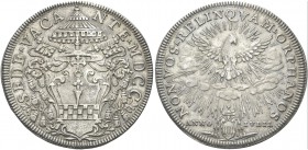 ROMA. Sede Vacante (Cam. Card. Giambattista Spinola), 1700. Piastra 1700. Ag gr. 32,03 Dr. SEDE VACA - NTE MDCC. Stemma del Cam. Card. Giambattista Sp...