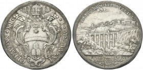 ROMA. Clemente XI (Gian Francesco Albani), 1700-1721. Piastra a. XI. Ag gr. 32,01 Dr. CLEMENS XI - P M ANN XI. Stemma in cornice a volute, sormontato ...