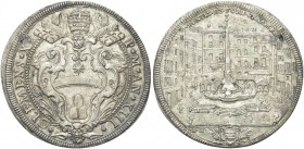 ROMA. Clemente XI (Gian Francesco Albani), 1700-1721. Piastra a. XIII. Ag gr. 31,95 Dr. CLEMENS X - P M AN XIII, Stemma sormontato da triregno e chiav...