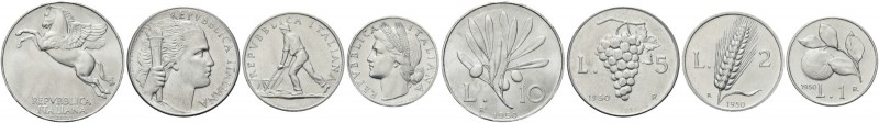 ROMA. Repubblica Italiana, dal 1946. Serie 1950 composta da 4 valori: 10 Lire, 5...