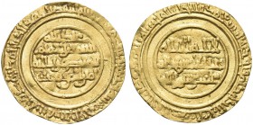 SICILIA. Al-Mansur, 946-953. Califfi Fatimidi. Robai. Au gr. 1,01 Dr. Legenda araba disposta su quattro righe. Rv. Legenda araba disposta su tre righe...