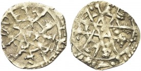 SICILIA. Al-Mustansir, 1036-1094. Robai. Au gr. 0,51 Dr. Legenda disposta su sei linee; attorno, sette globetti, tutto in un cerchio lineare. Dr. Lege...