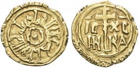SICILIA. Guglielmo I, Re di Sicilia, 1154-1166. Tarì post riforma del 1140. Au gr. 1,02 Dr. Globetto entro cerchio lineare; intorno, legenda cufica. R...
