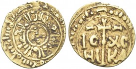 SICILIA. Guglielmo II, Re di Sicilia, 1166-1189. Tarì. Au gr. 1,35 Dr. Cinque globetti disposti a croce entro cerchio lineare; intorno, legenda cufica...