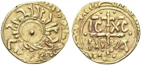 SICILIA. Tancredi, Re di Sicilia, 1189-1194. Tarì. Au gr. 0,84 Dr. Globetto entro doppio cerchio lineare; intorno, legenda cufica. Rv. IC - XC / NI - ...