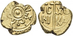 SICILIA. Enrico VI di Svevia, Imperatore e Re d’Italia e di Sicilia, 1191-1197. Multiplo di Tarì. Au gr. 2,28 Dr. Globetto entro doppio cerchio linear...