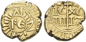 SICILIA. Federico II di Svevia, Imperatore e Re di Sicilia, 1197-1250. Multiplo di Tarì. Au gr. 3,08 Dr. Lettere FE; intorno, legenda cufica stilizzat...