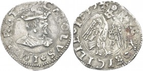 SICILIA. Carlo V D’Asburgo, Re di Spagna, Sicilia, Napoli, 1516-1556, Imperatore, 1519-1556. Tarì 1537, zecca di Messina. Ag gr. 2,92 Dr. CAROLVS IMP ...