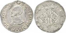 SICILIA. Filippo II di Spagna, Re di Napoli e di Sicilia 1554-1598. Mezzo Scudo 1565, zecca di Messina. Ag gr. 13,22 Dr. PHILIPPVS REX D G II S. Busto...