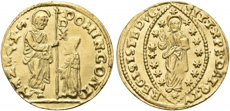 VENEZIA. Domenico Contarini Doge CIV, 1659-1675. Zecchino. Au gr. 3,51 Dr. DOMIN...