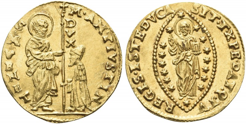 VENEZIA. Marcantonio Giustinian Doge CVII, 1684-1688. Zecchino. Au gr. 3,50 Dr. ...