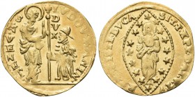 VENEZIA. Ludovico Manin Doge CXX, 1789-1797. Zecchino. Au gr. 3,52 Dr. LVDOV MANIN - S M VENET. San Marco stante verso s., porge il vessillo al Doge g...