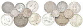 LOTTI. Lotto di n. 77 monete di cui n. 27 in argento dei Savoia (Regno di Sardegna e d’Italia) e di San Marino. Si segnalano n. 3 esemplari della lira...