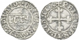 SAVOIA ANTICHI. Carlo I, il Guerriero, 1482-1490. Quarto II Tipo, Cornavin. Mi gr. 0,93 Dr. CAROLVS G DVX SABAVD FERT (in gotico). tra 4 rette paralle...