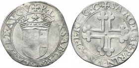 SAVOIA ANTICHI. Carlo I, il Guerriero, 1482-1490. Parpagliola I Tipo, Torino. Mi gr. 3,00 Dr. K DVX SAB CHABLASY ET AVGV. Scudo con corona a 5 fioroni...