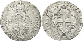 SAVOIA ANTICHI. Carlo Emanuele I, 1580-1630. Bianco 1581, Torino. Mi gr. 4,45 Dr. CAR EM D G DVX SABAVDIE P PED. Scudo sabaudo inquartato, con Savoia ...
