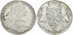 GERMANIA. Bavaria. Massimiliano Giuseppe III, 1745-1777. Tallero 1767 A (Amberg). Ag gr. 27,87 Dr. D G MAX IOS U B - D S R I S & E L L L. Busto corazz...