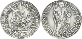 SVEZIA. Giovanni III di Svezia, 1568-1592. Daler 1578. Ag gr. 28,95 Dr. Figura maschile del re a mezzo busto con spada e globo crucigero; sotto, scudo...