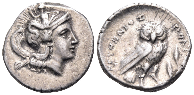 CALABRIA. Tarentum. Circa 280-272 BC. Drachm (Silver, 16 mm, 3.22 g, 7 h), struc...