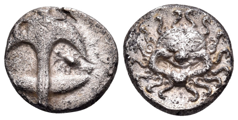 THRACE. Apollonia Pontika. late 5th-4th centuries BC. Drachm (Silver, 15 mm, 3.3...