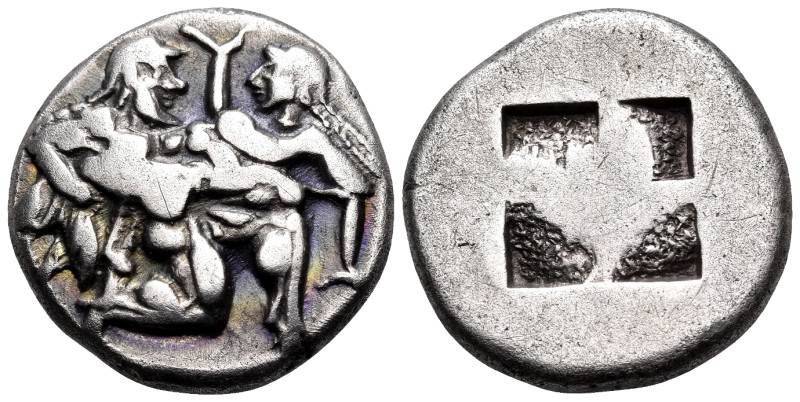 ISLANDS OFF THRACE, Thasos. Circa 500-463 BC. Stater (Silver, 20 mm, 8.64 g). Nu...