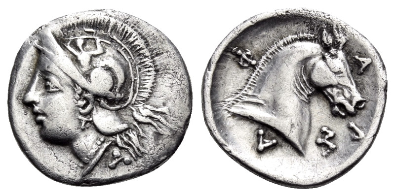 THESSALY. Pharsalos. Circa 3rd quarter of 4th century BC. Obol (Silver, 12 mm, 0...