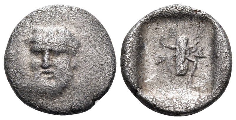 AKARNANIA. Herakleia. Circa 450-400 BC. Drachm (Silver, 14 mm, 2.29 g, 7 h). Hea...