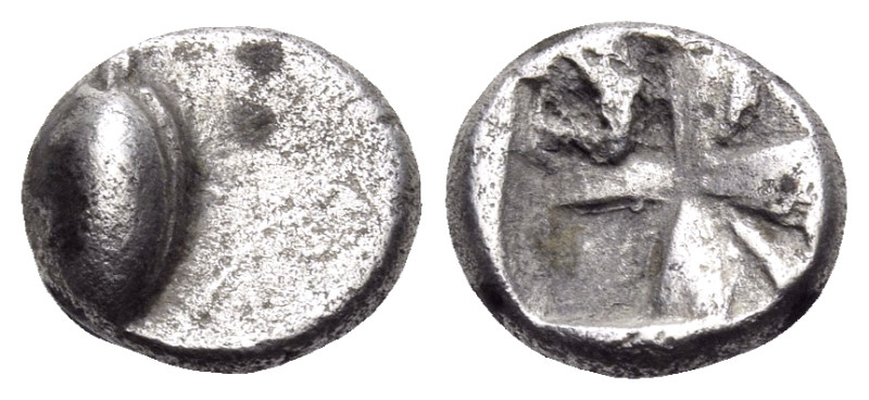 BOEOTIA. Orchomenos. Circa 525-500 BC. Obol (Silver, 9 mm, 1.00 g). Wheat grain....