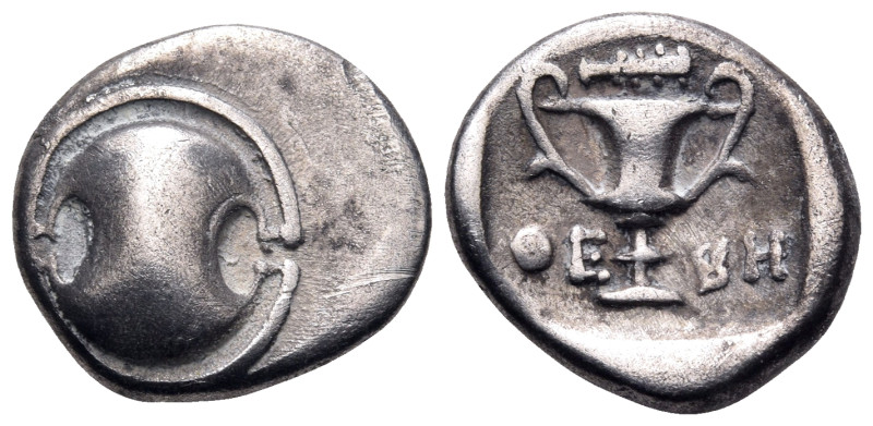 BOEOTIA. Thebes. Circa 425-375 BC. Hemidrachm (Silver, 14 mm, 2.51 g). Boeotian ...