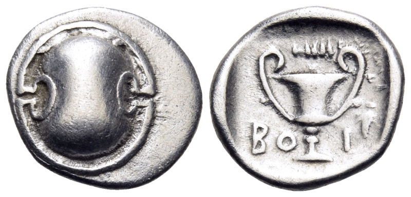 BOEOTIA, Federal Coinage. Circa 395-340 BC. Hemidrachm (Silver, 14 mm, 2.66 g). ...