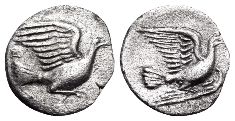 SIKYONIA. Sikyon. Circa 370-340/30 BC. Obol (Silver, 11 mm, 0.54 g, 6 h). Σ Dove...